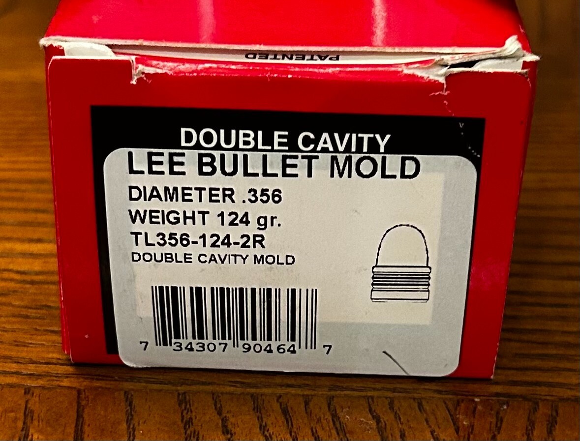 LEE 2 cavity bullet mold, TL356-124-2R, .356"/124 Gn