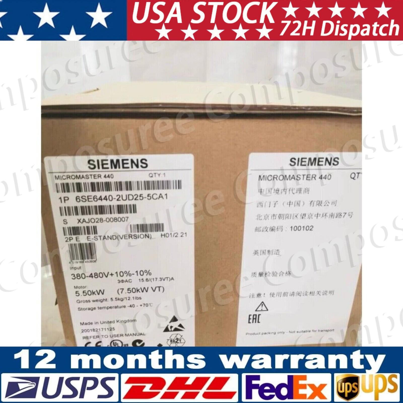 New Siemens 6SE6440-2UD25-5CA1 MICROMASTER440 without filter 6SE6 440-2UD25-5CA1