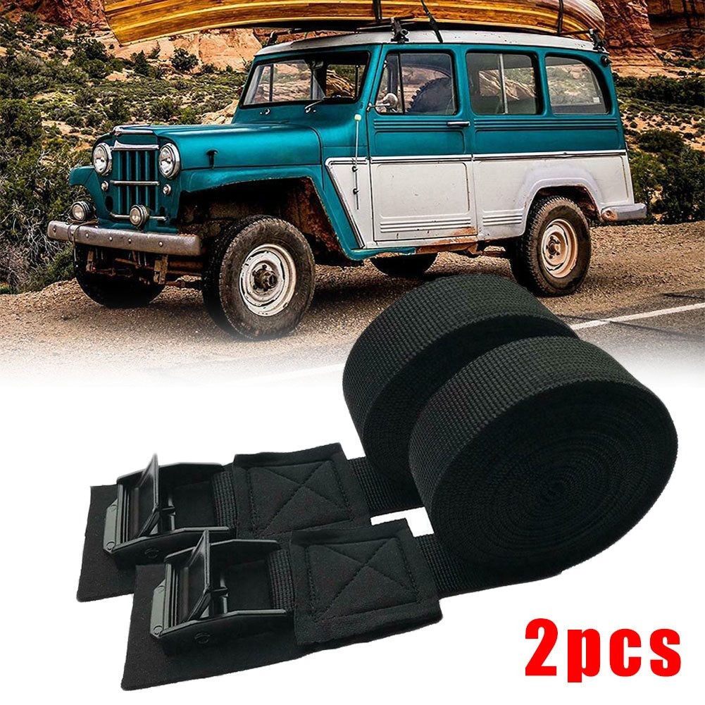 Surfboard Straps Bicycle 1 Pair Car Roof Rack Buckle Lashing 300cm X 2.5cm