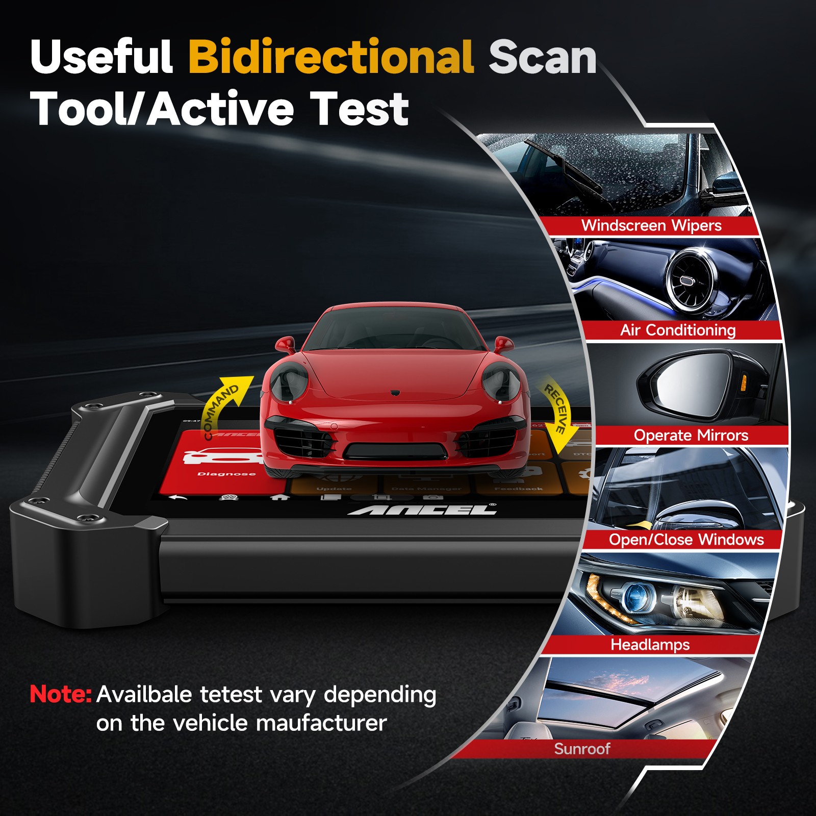 Ancel V6 PRO+ Bidirectional Scanner OBD2 All System Diagnostic Tool Key Coding