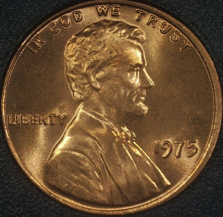 1975 P Lincoln Memorial Cent - RED GEM BU UNCIRCULATED - Free Shipping