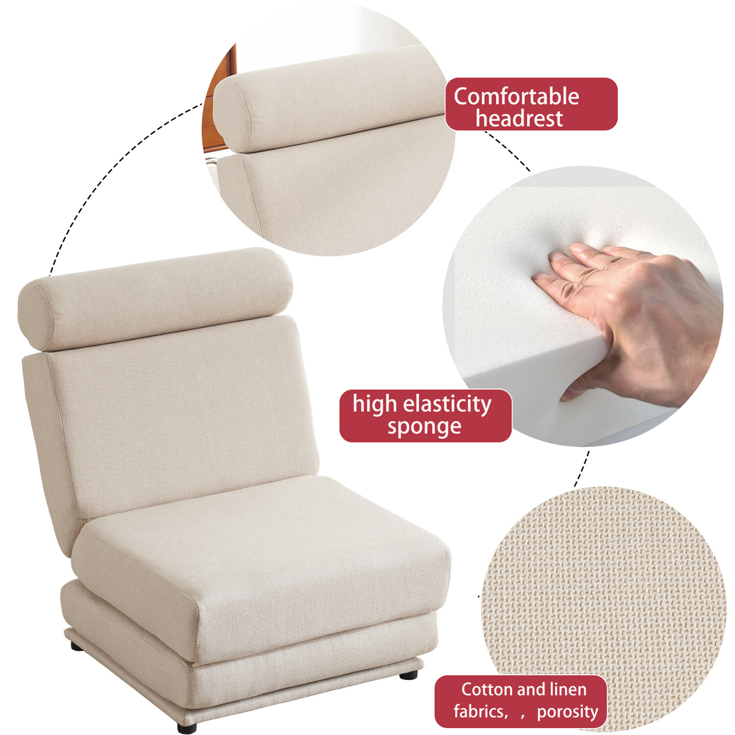 Convertible Sleeper Sofa Bed Floor Couch Single Sofa Chairs Folding Sofa Bed