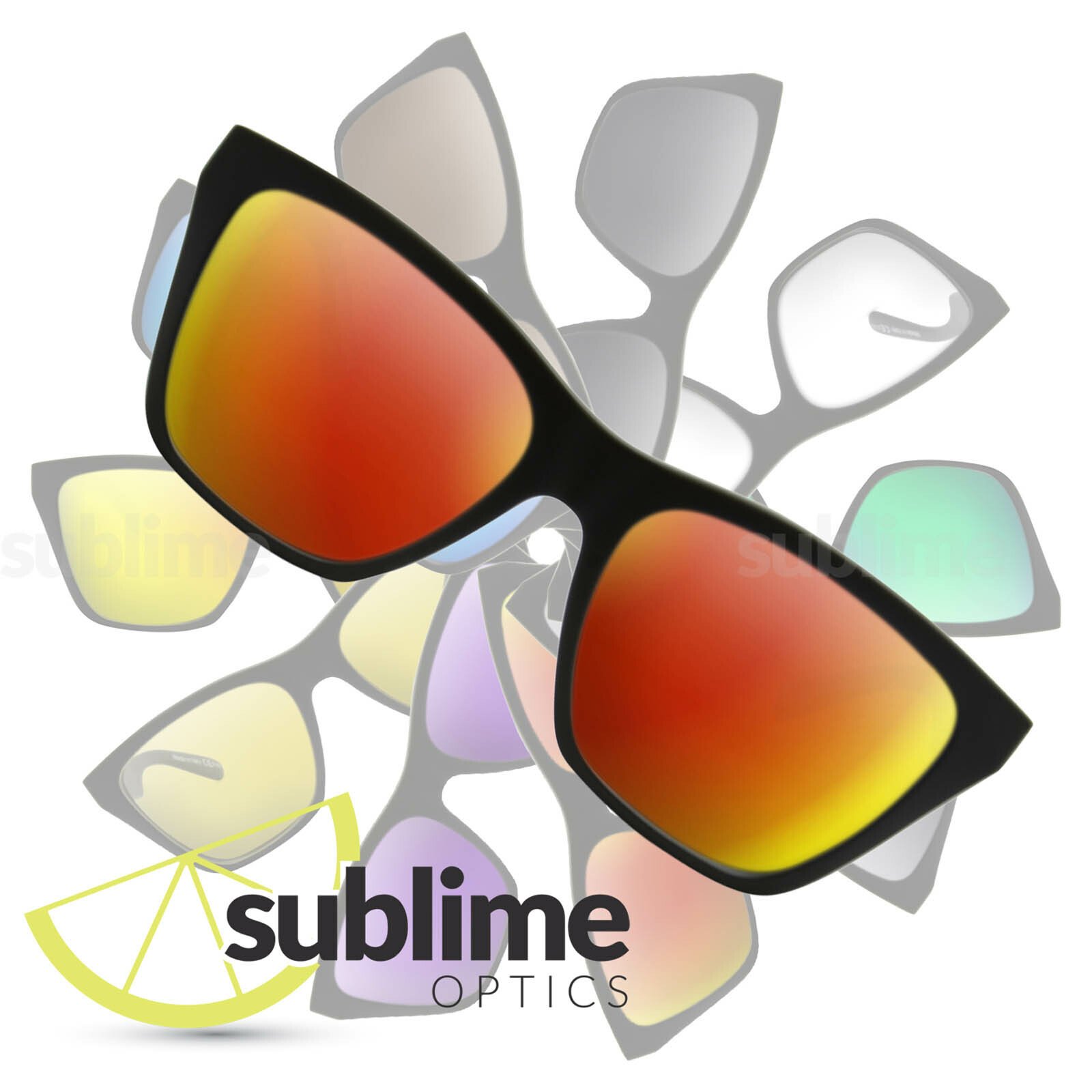 POLARIZED Metallic Fire Red Replacement Lenses for Von Zipper Booker  ~ rouge