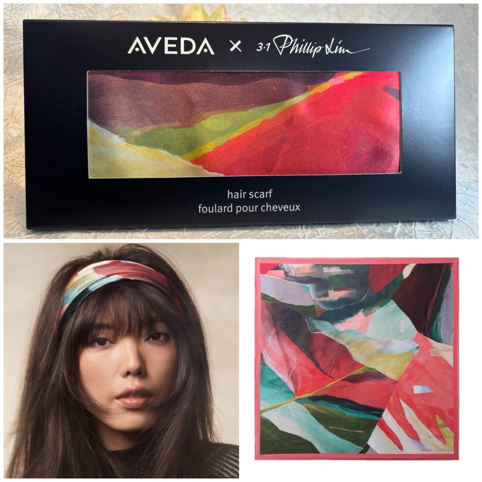 Aveda x 3.1 Phillip Lim Hair Scarf 23.5" Square - Limited Ed New In Box FreeShip