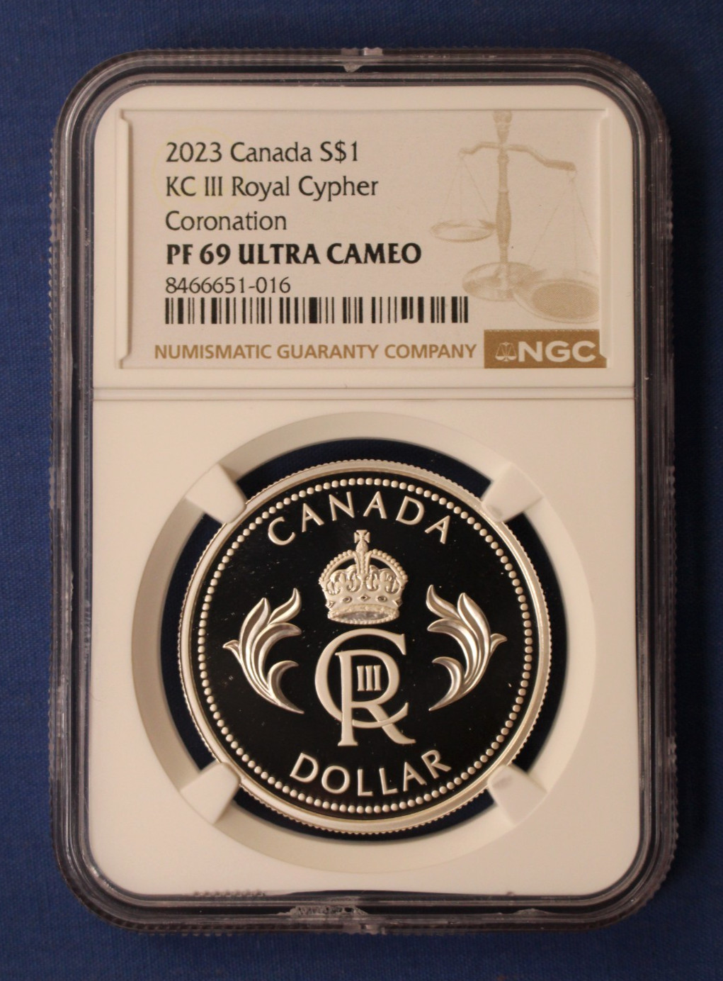 2023 Canada Silver Proof $1 coin "KCIII Royal Cypher" NGC Graded PF69 with COA