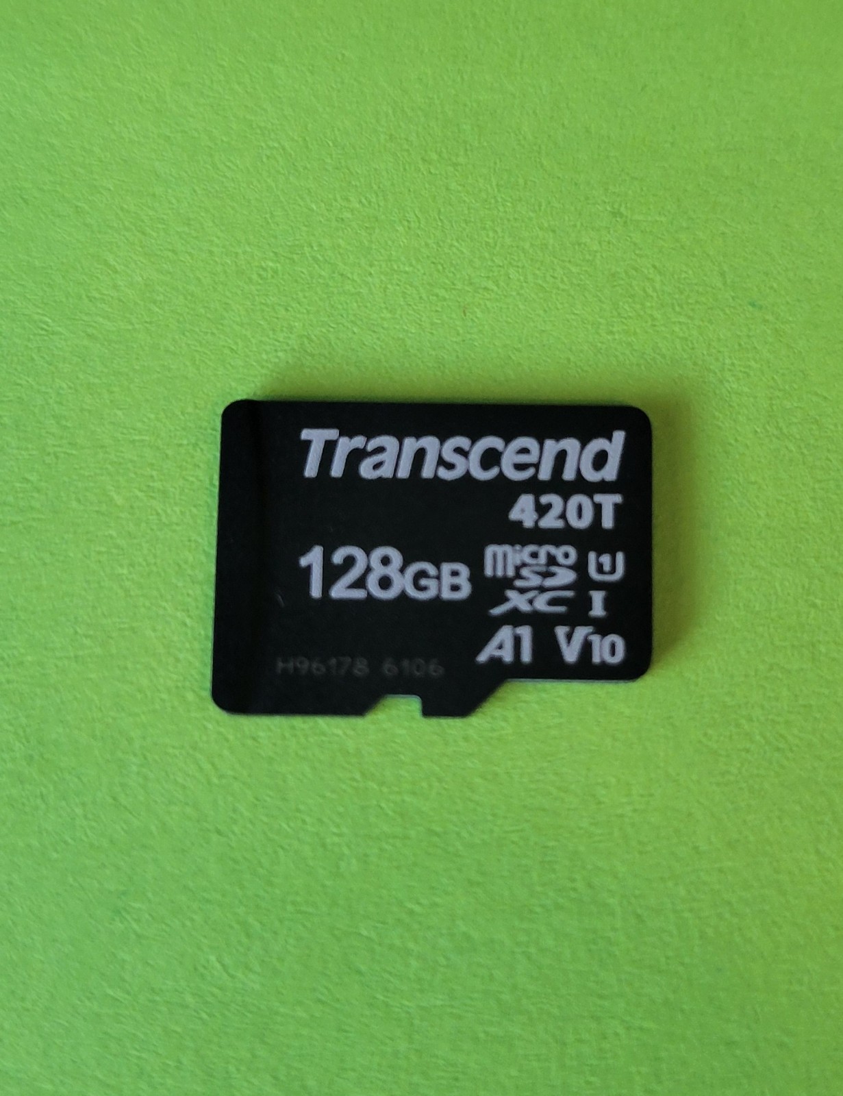 Transcend 420T, 128GB MicroSD XC  Memory Card A1-V10 MicroSD card