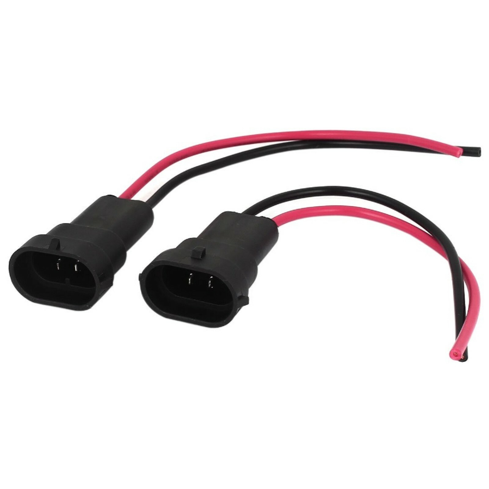 Wire Pigtail Male H11 Two Harness Head Light Low Beam Socket Connector Plug