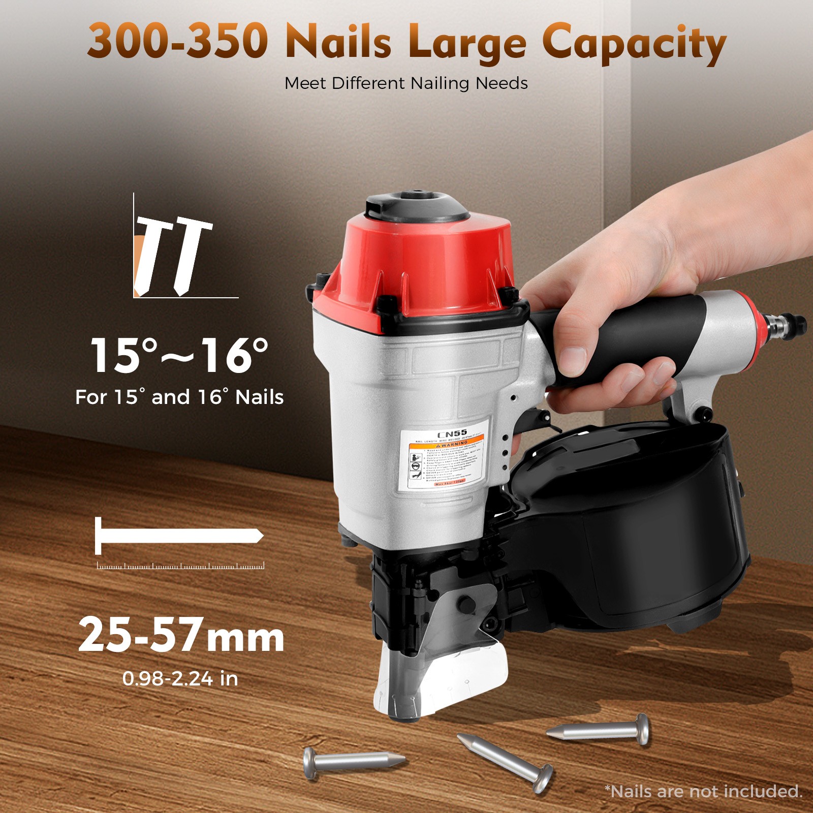 Air Nailer Coil Nailer Pneumatic Air Nail Gun for Wooden Furniture Fence Plywood