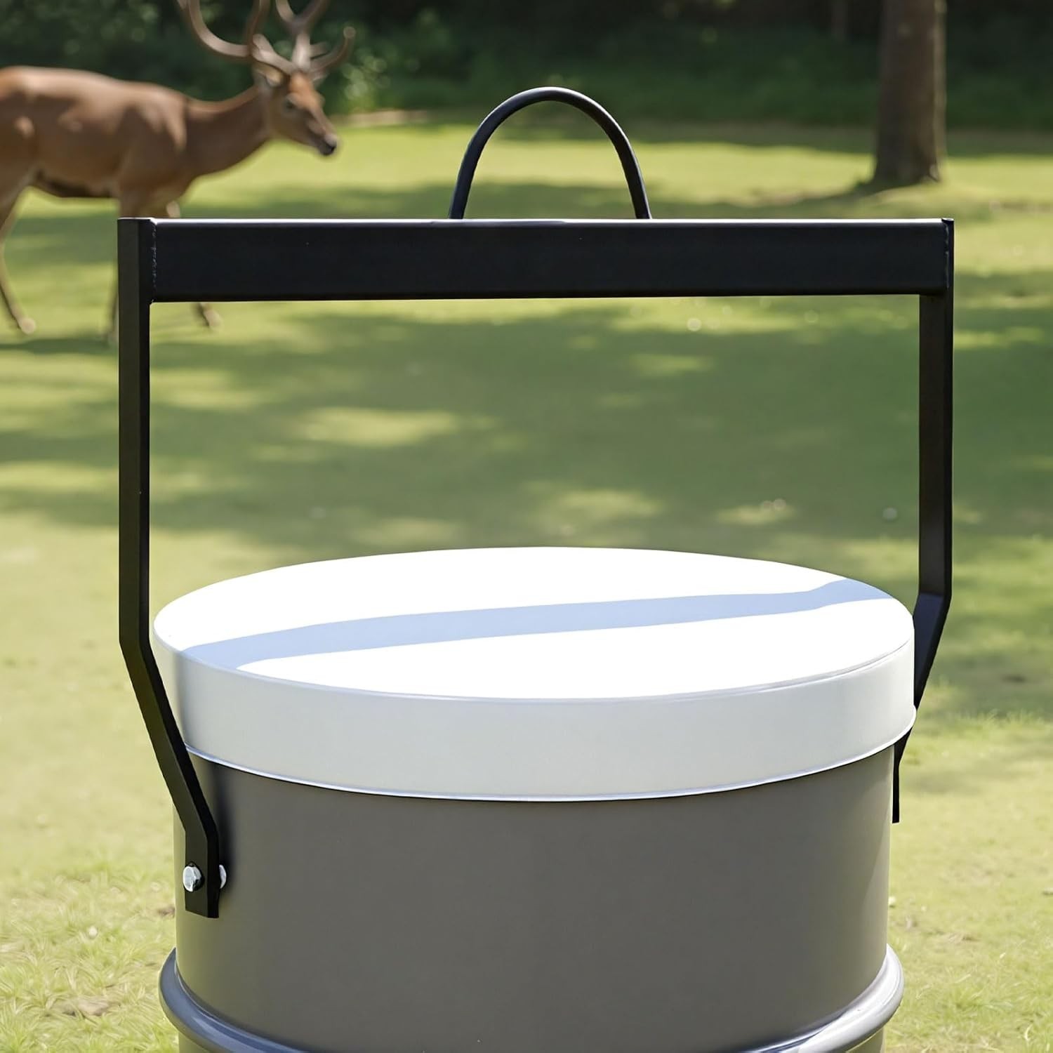 30/55 Gallon Hanging Deer Feeder Bail Durable Metal Painted Sealed Hanging Bail