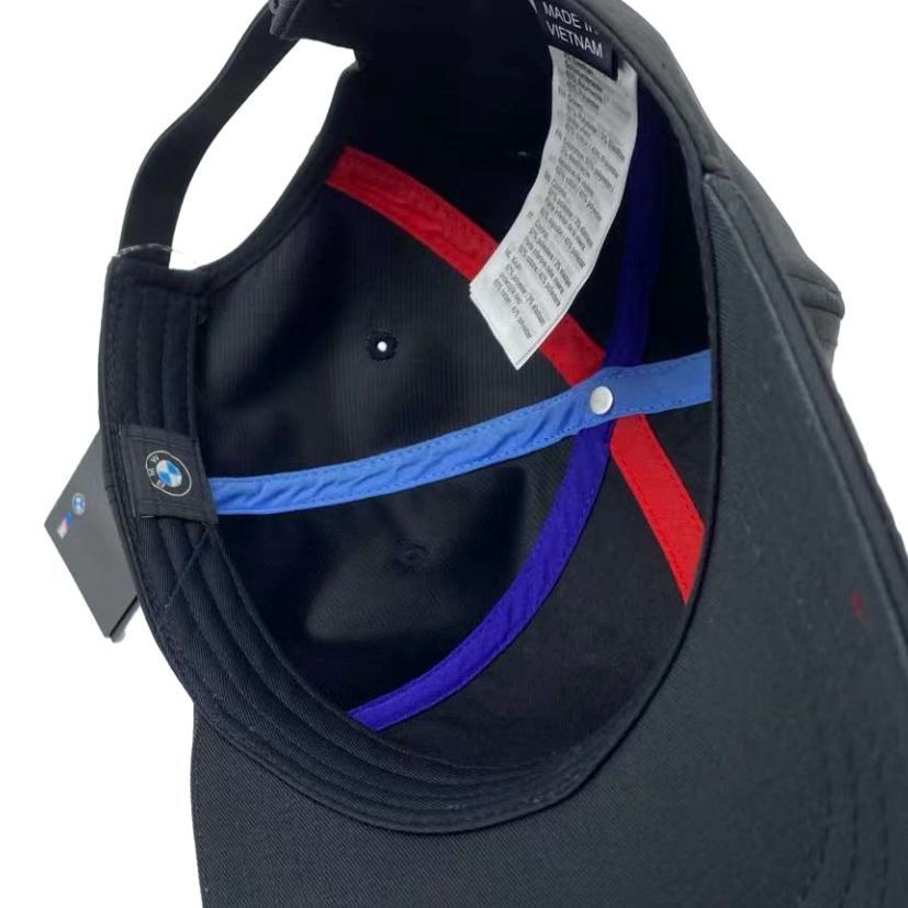 BMW M Cap Hat Golf Baseball Black Recollection Adjustable Strapback