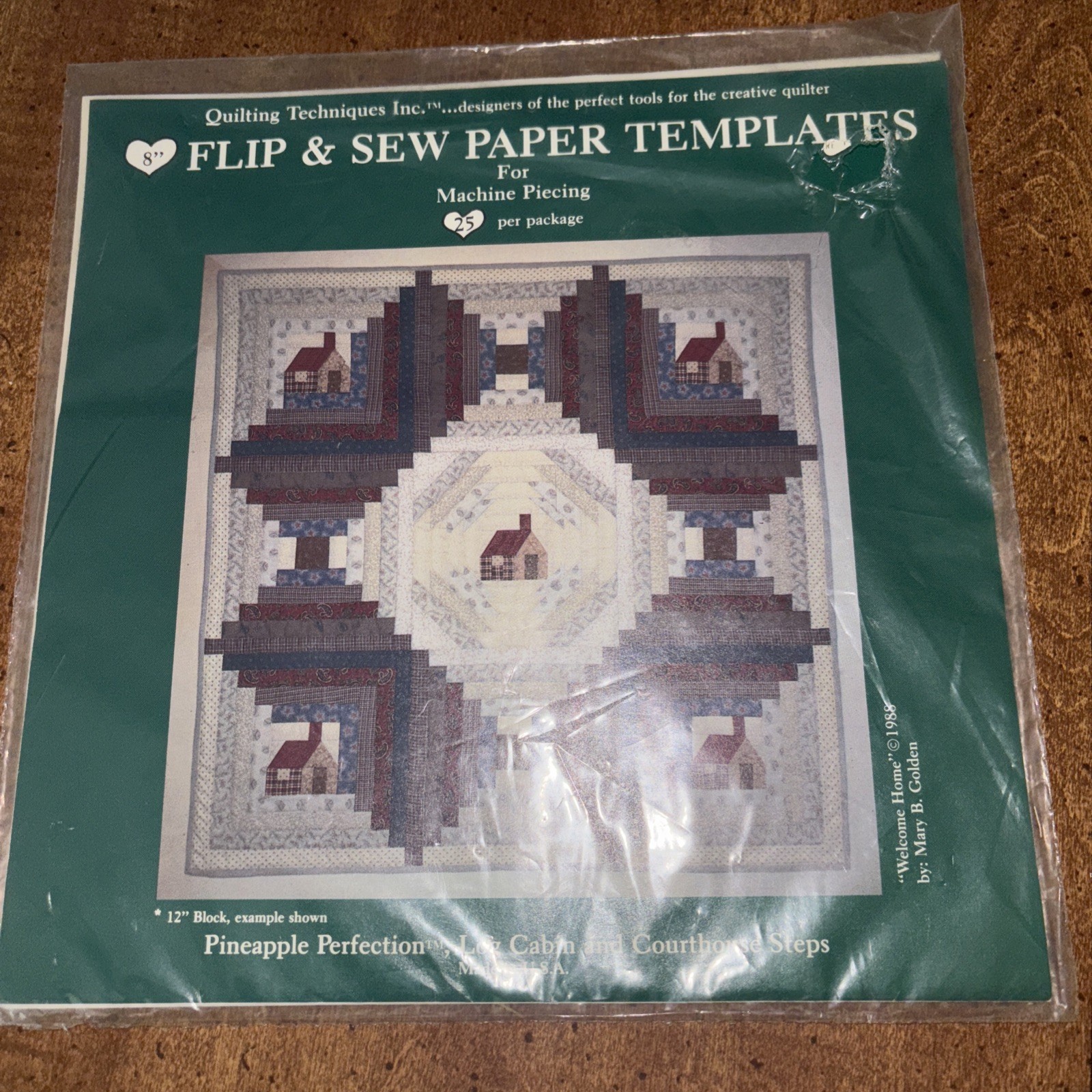 NIP Flip & See Paper Templates Pineapple Log Cabin Courthouse Steps