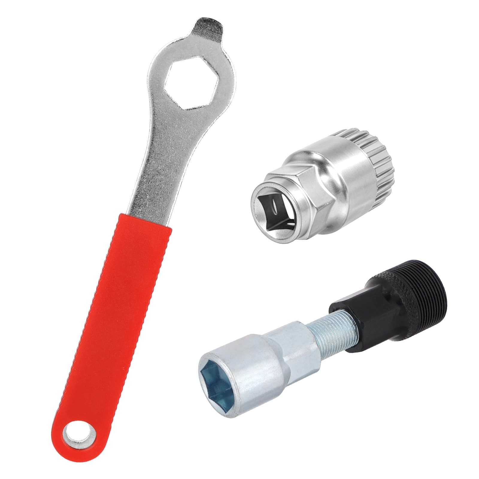 3pcs Bicycle Crank Extractor Tool Set, Bike Crank Puller & 20-Tooth Bottom Br...