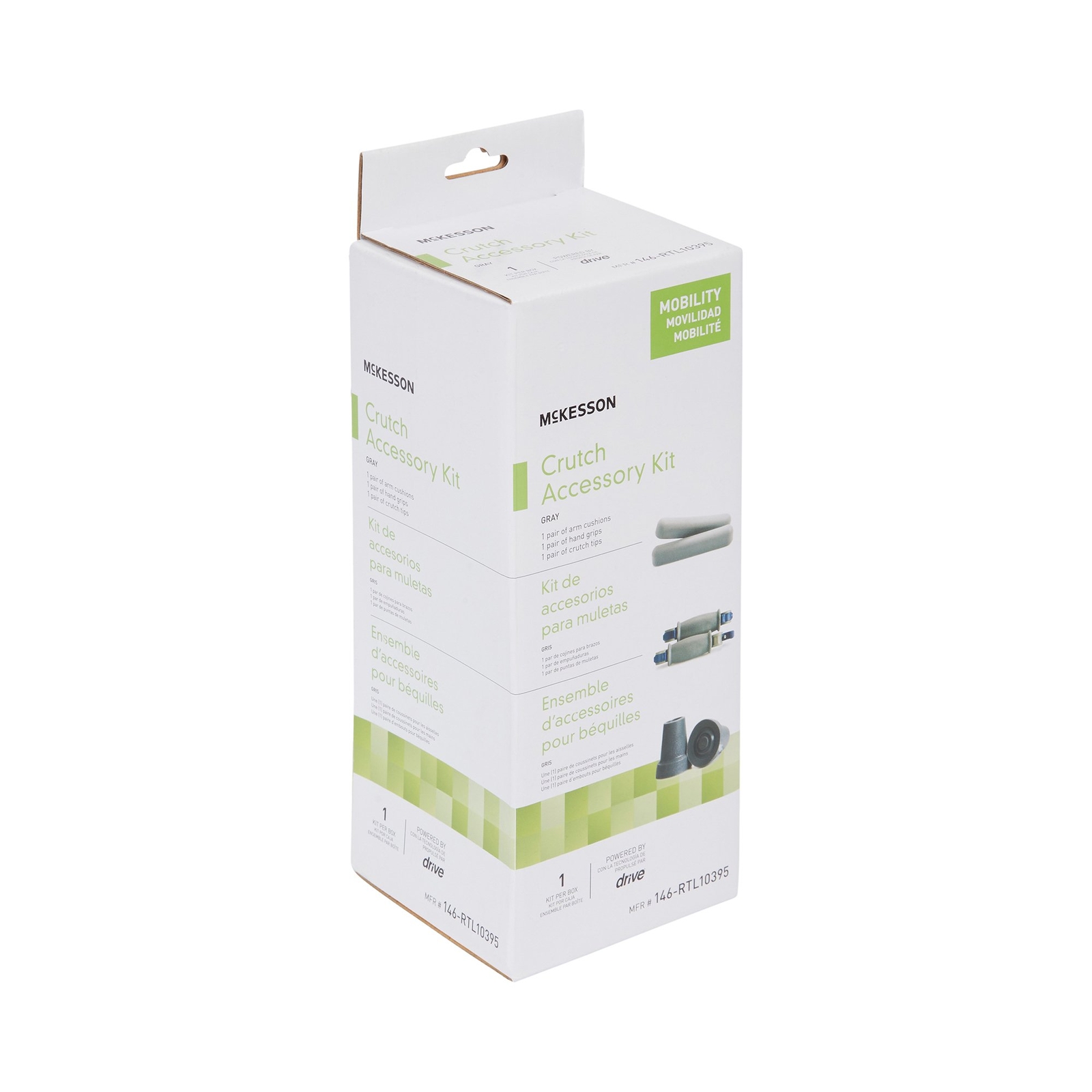 McKesson Crutch Accessory Kit For use with McKesson Universal Quick-Adjust