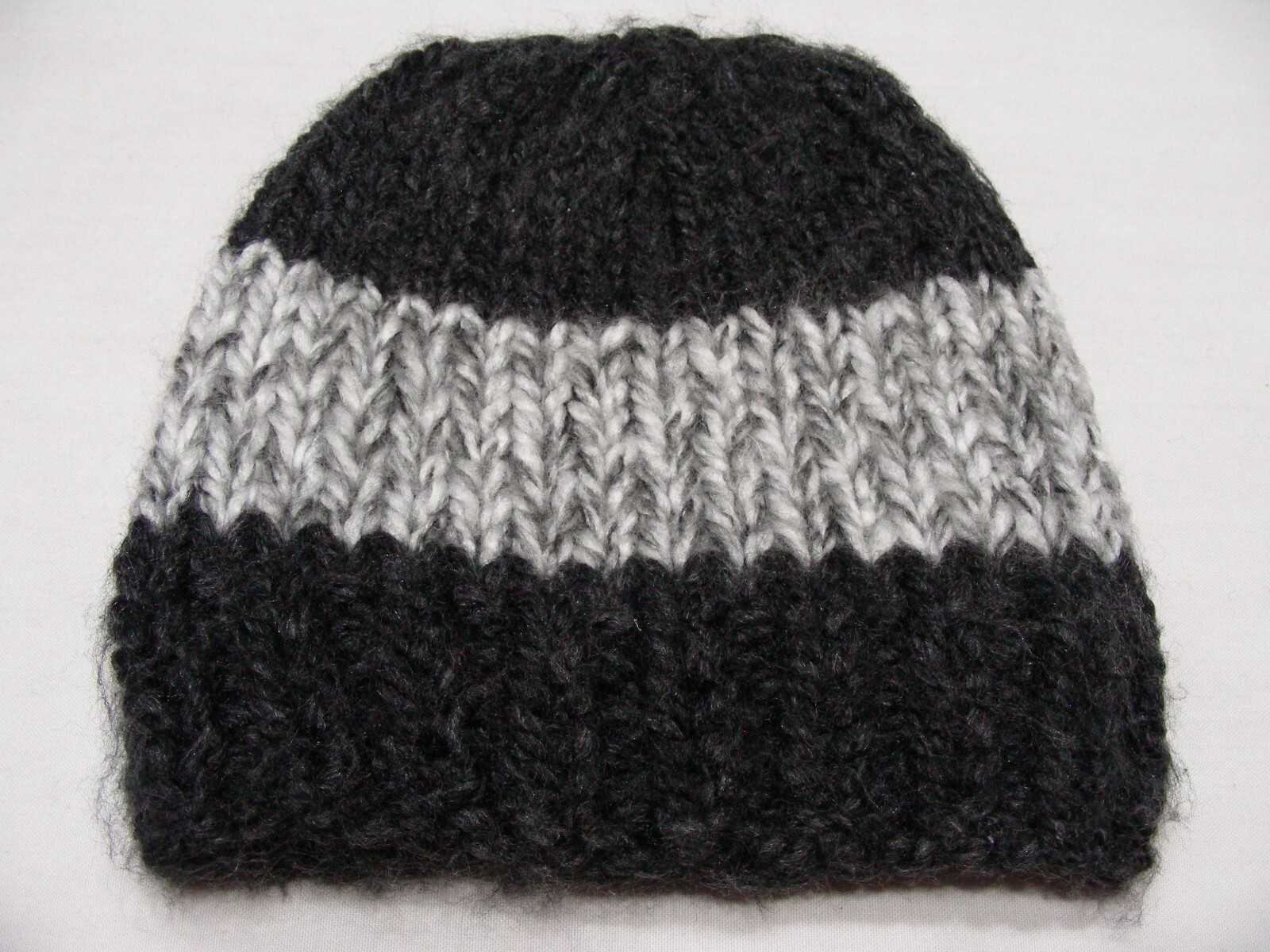 Hand Knitted - Gray - Toddler Size Stocking Cap Beanie Hat!