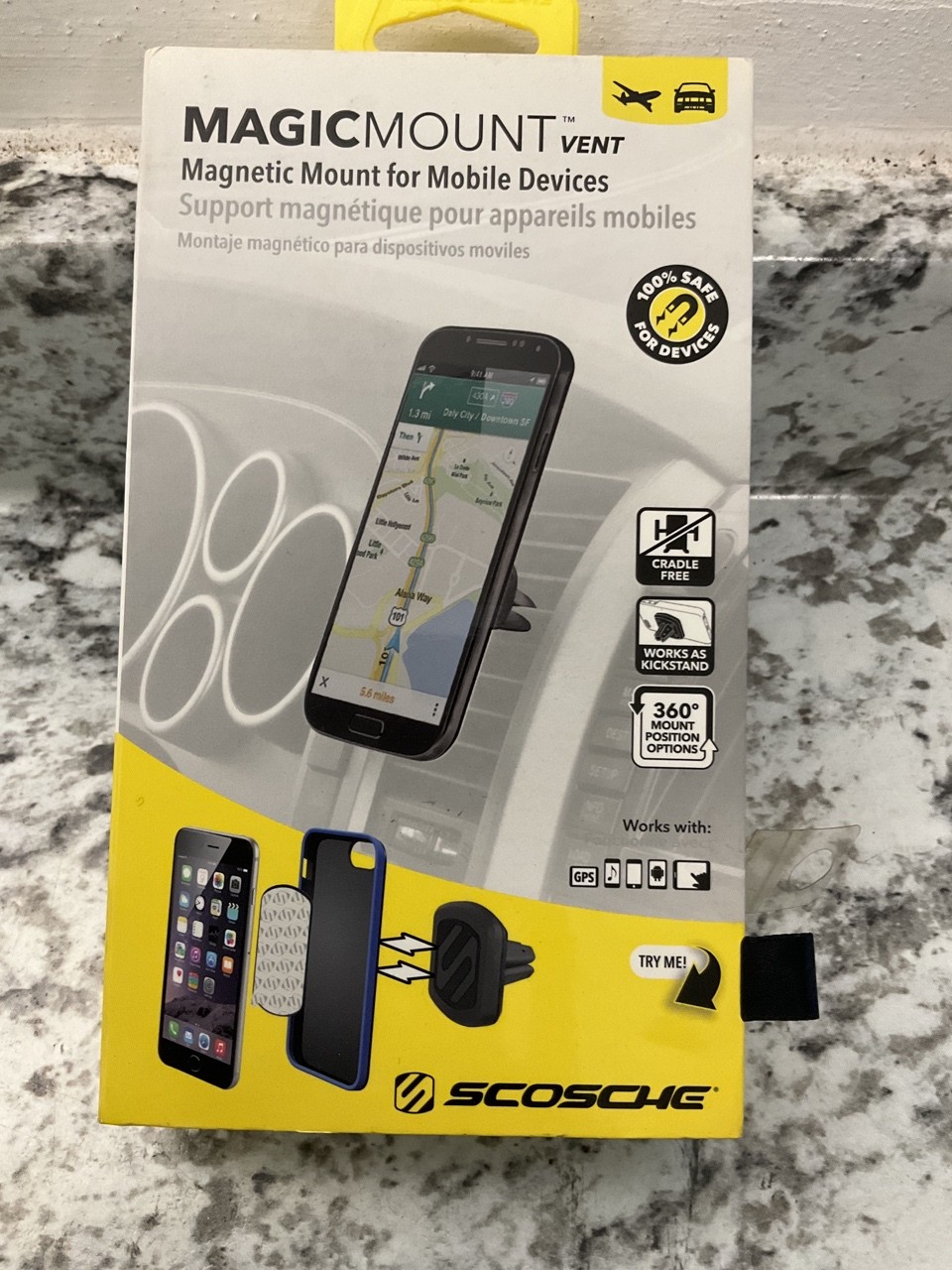 Scosche MAGVM2 MagicMount Magnetic A/C Vent Phone Holder Mount For Car Truck SUV