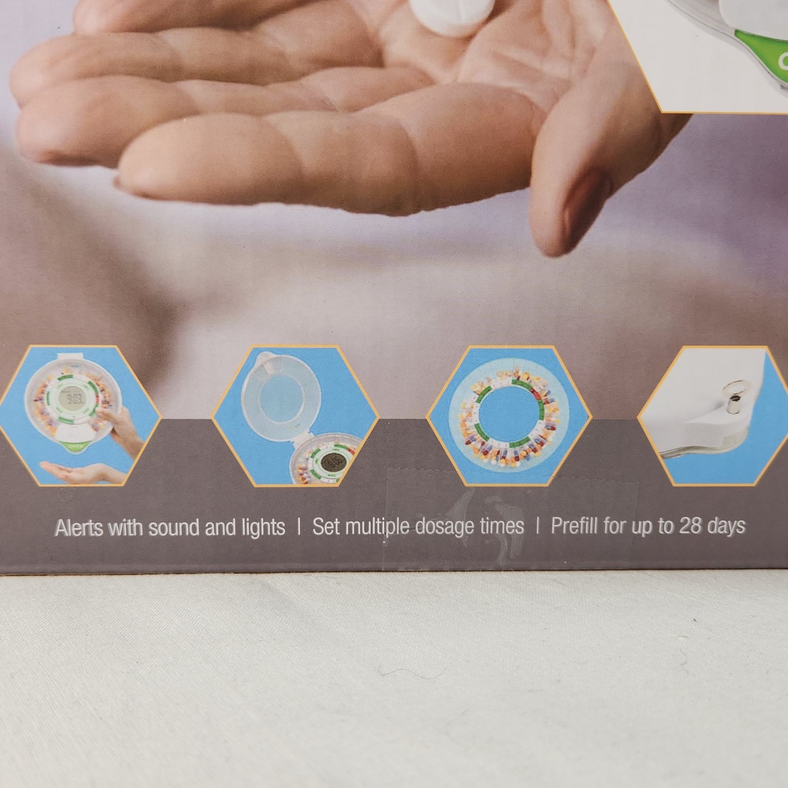 LiveFine 28 Day Automatic Pill Dispenser Lockable Cover Alarm Complete EUC VIDEO