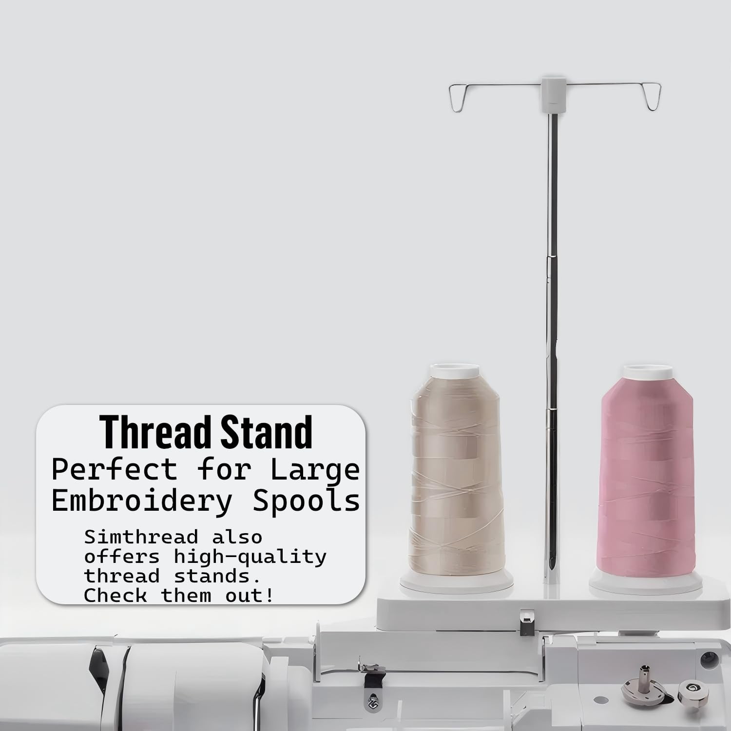 5500Yds Embroidery Thread, 5000M High-Yardage 40WT 100% Polyester Thread – 17...