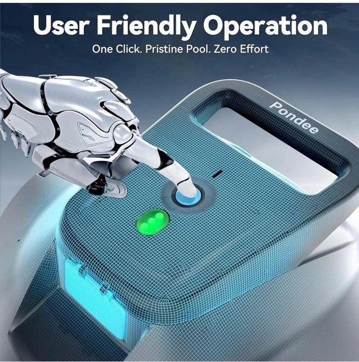 Poundee X1 Robotic Pool Vacuum Cordless Pool Cleaner With 120mins No Charger