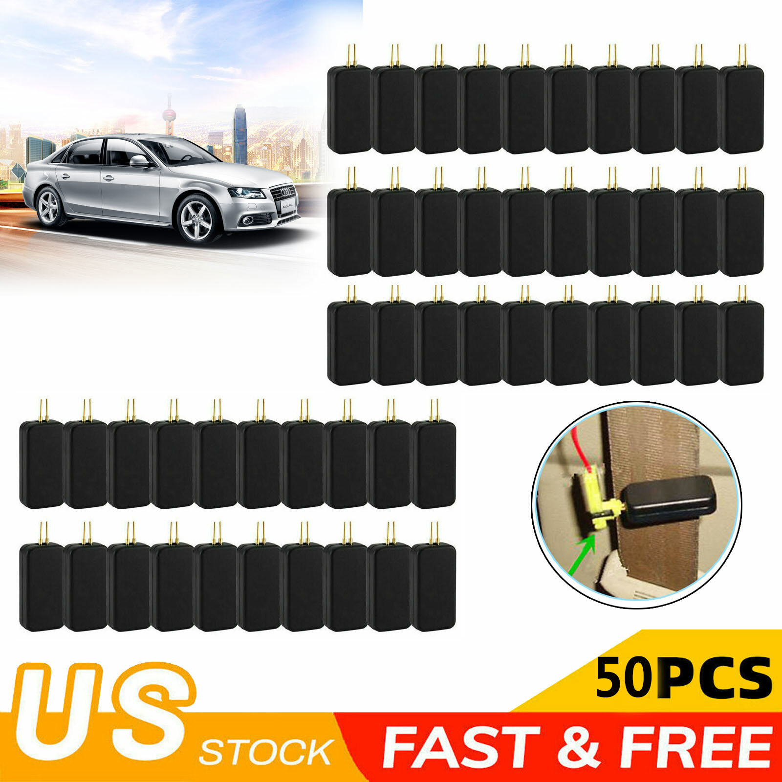 50 Pcs Car Simulator Emulator SRS Resistor Bypass Fault Finding Diagnostic Tools