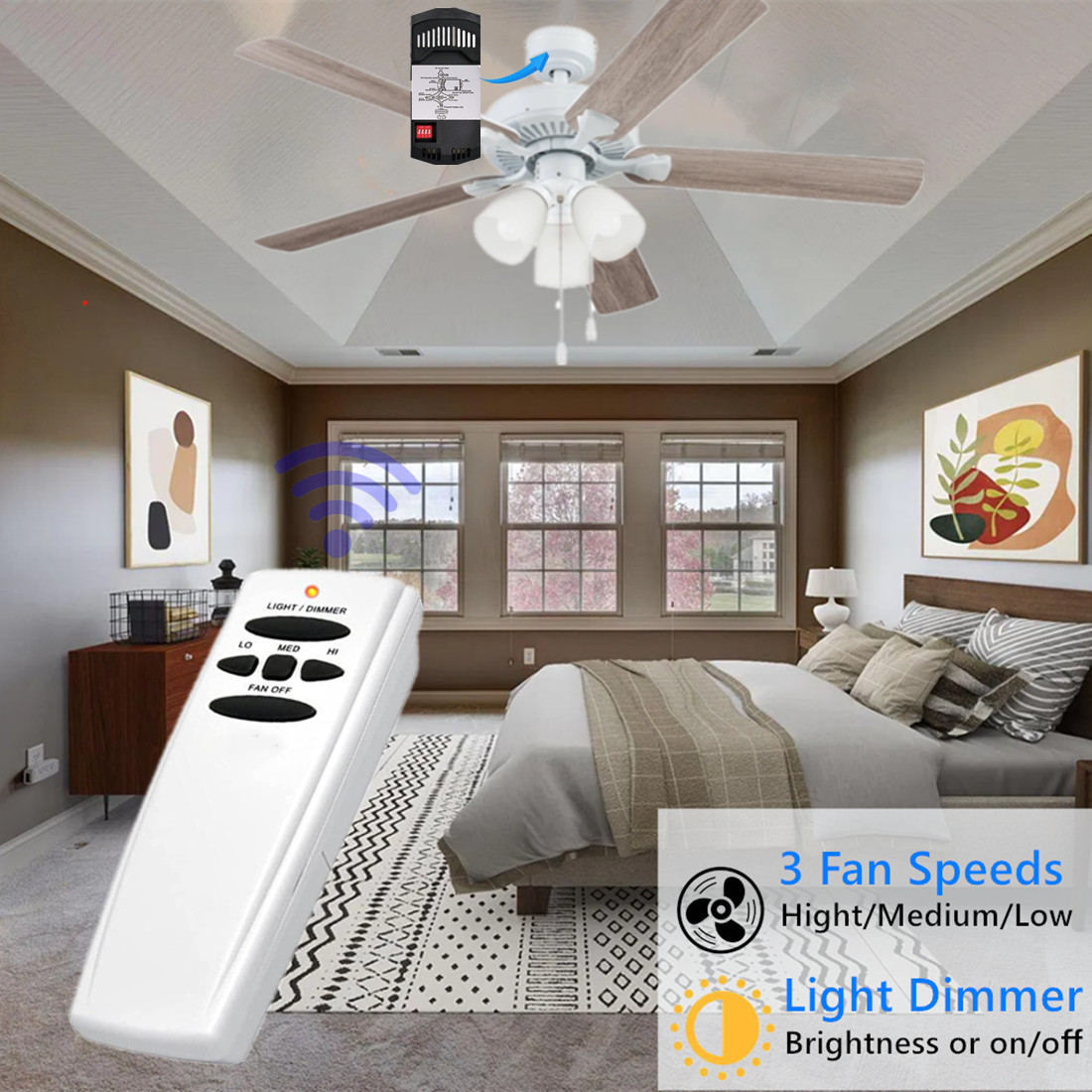 Replacement Ceiling Fan Remote Control for Harbor Breeze Hampton
