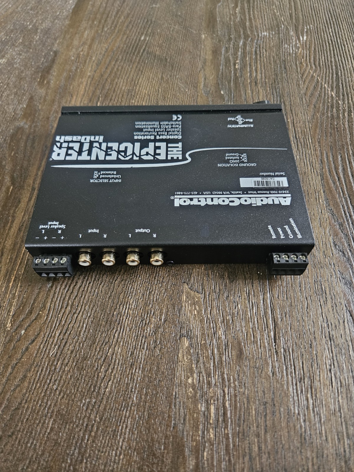 THE EPICENTER® INDASH INDASH BASS RESTORATION PROCESSOR AUDIOCONTROL