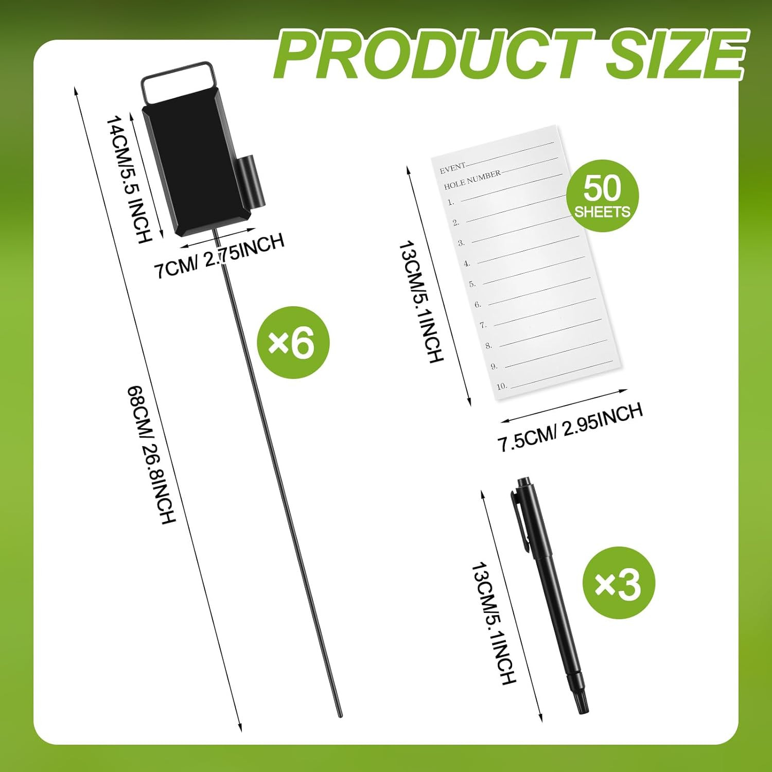 4 or 6 Pack Golf Metal Proximity Marker Closest to the Pin Ctp Marker with Black