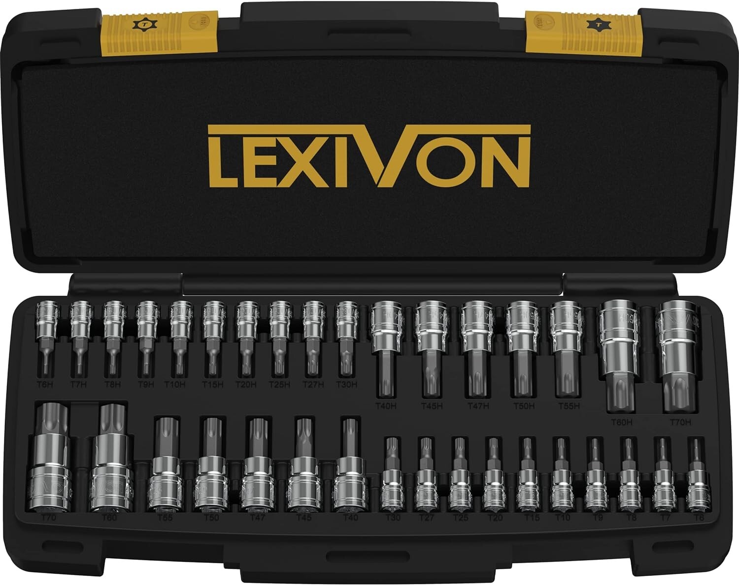 LEXIVON Master TORX Bit Socket Set,Premium S2 Alloy Stee Complete 34-Piece LX149