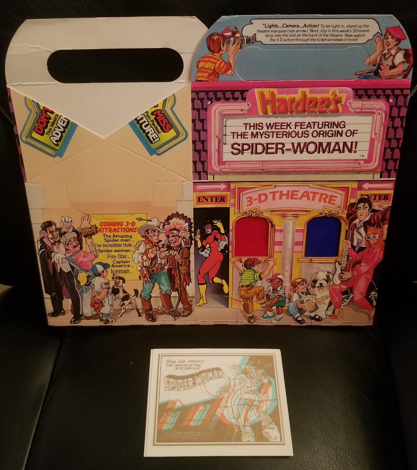 Rare 1983 Hardees Marvel Comics Spider-Woman 3-D Action Meal Package Marvelmania