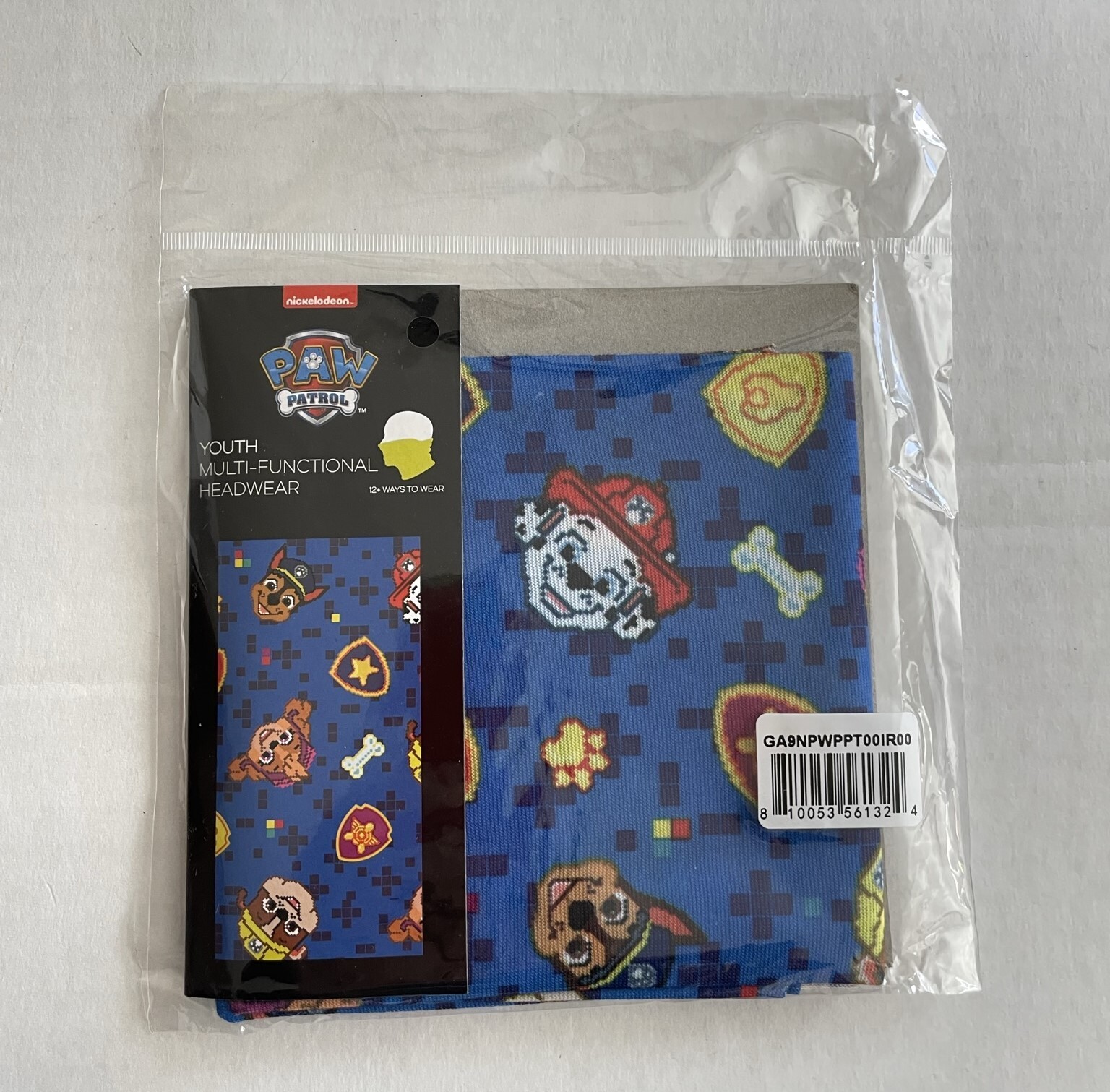 Paw Patrol Blue All Over Print Neck Gaiter Wrap Lightweight Headwear Nick Youth