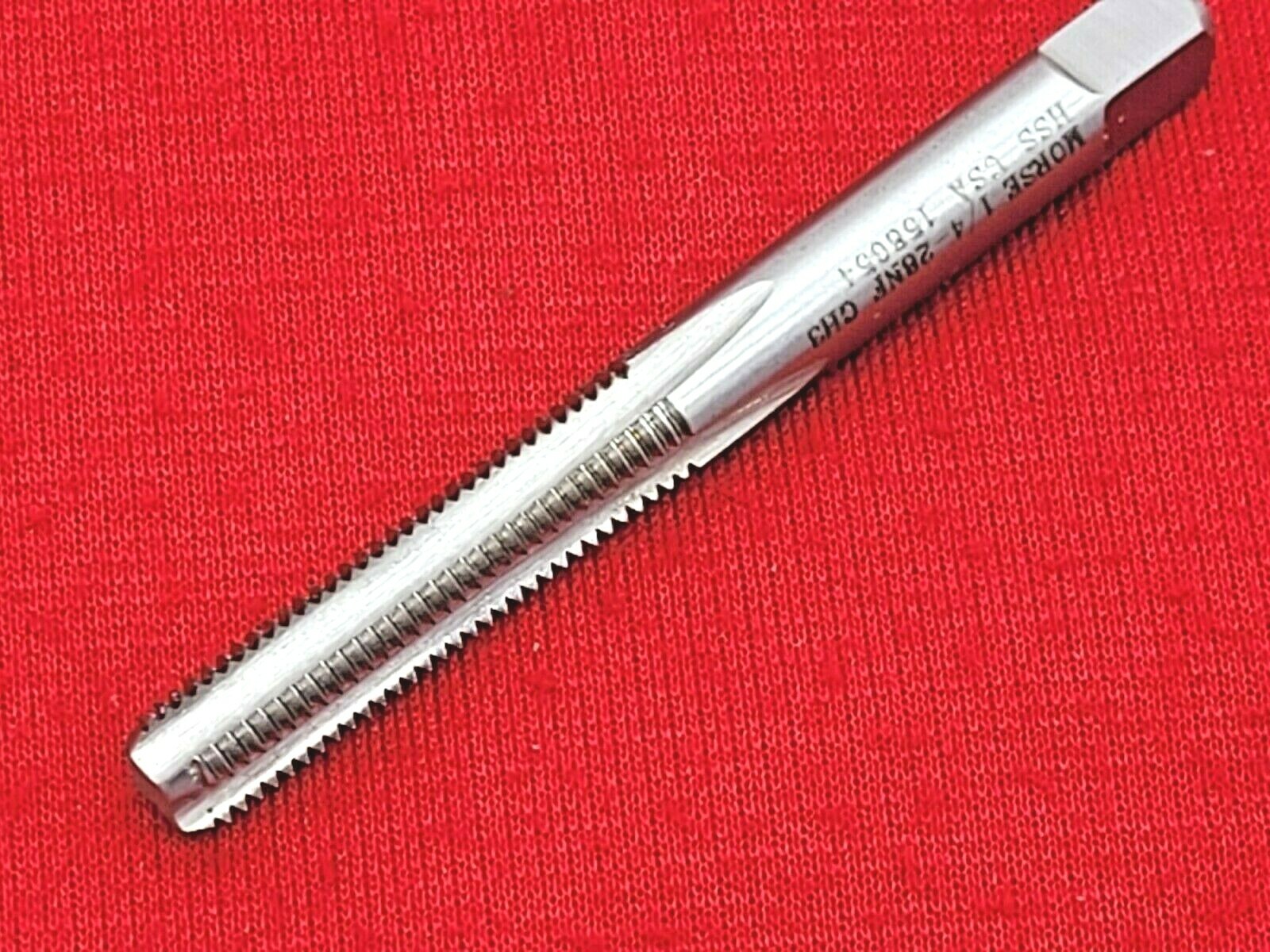 1/4-28 NF Bottom Hand Tap HSS Morse MT3732611 RH GH3 USA 4 FLUTE