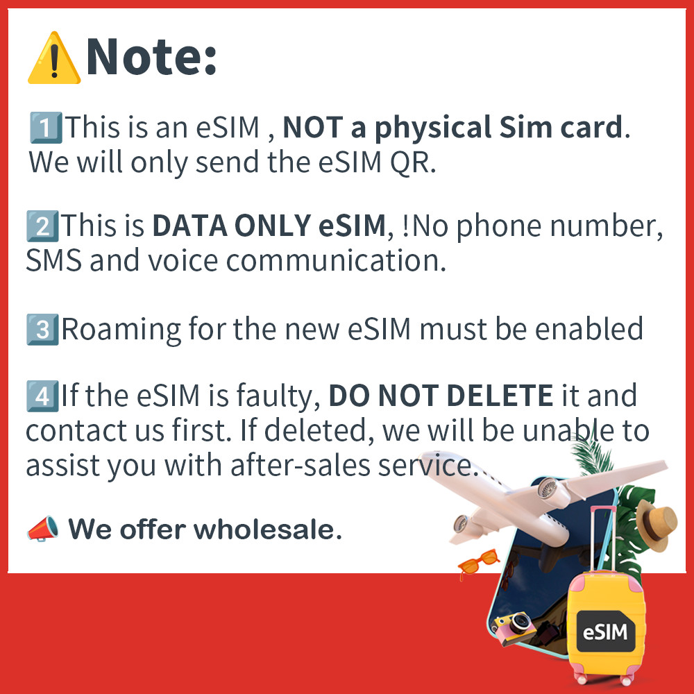 [eSIM] Algeria eSIM Data Travel trip esim card eSIM Data Roaming Argelia eSIM 🛜