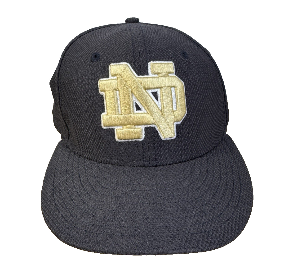 Notre Dame Fighting Irish New Era 59Fifty Fitted Hat Cap Mens Size 7 1/4 Navy