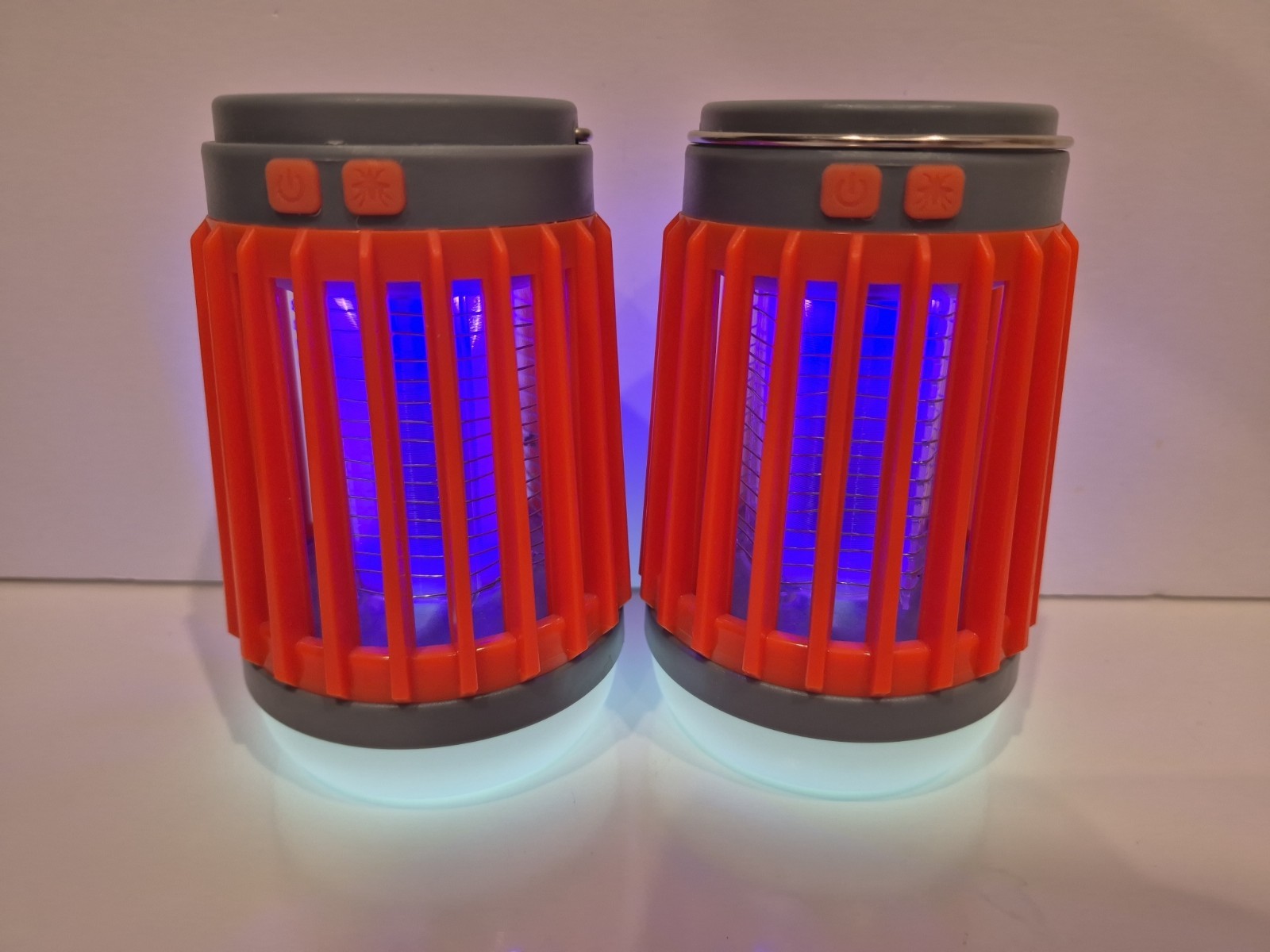 Lot 2 Solar Or Micro USB Charge Mosquito Bug Zapper Camping Patio Light Lantern