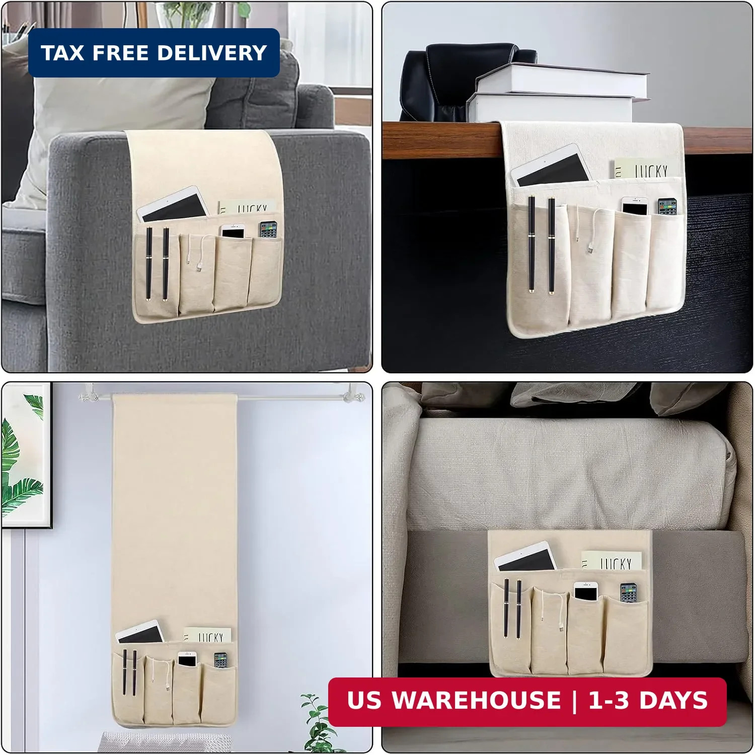 Remote Control Holders for Armchairs, Couch Caddy, Featuring Non-Slip Bases | 5