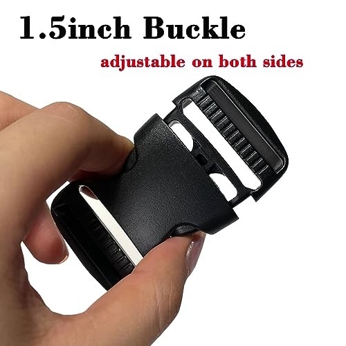 Flat Dual Adjustable Plastic Quick Side Release Plastic Buckles and Tri-glide,