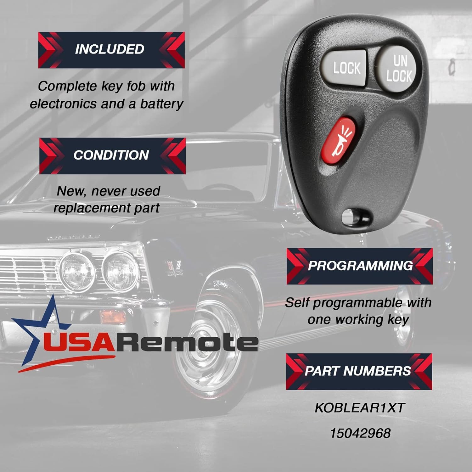 Keyless Entry Remote Fob + Ignition Key