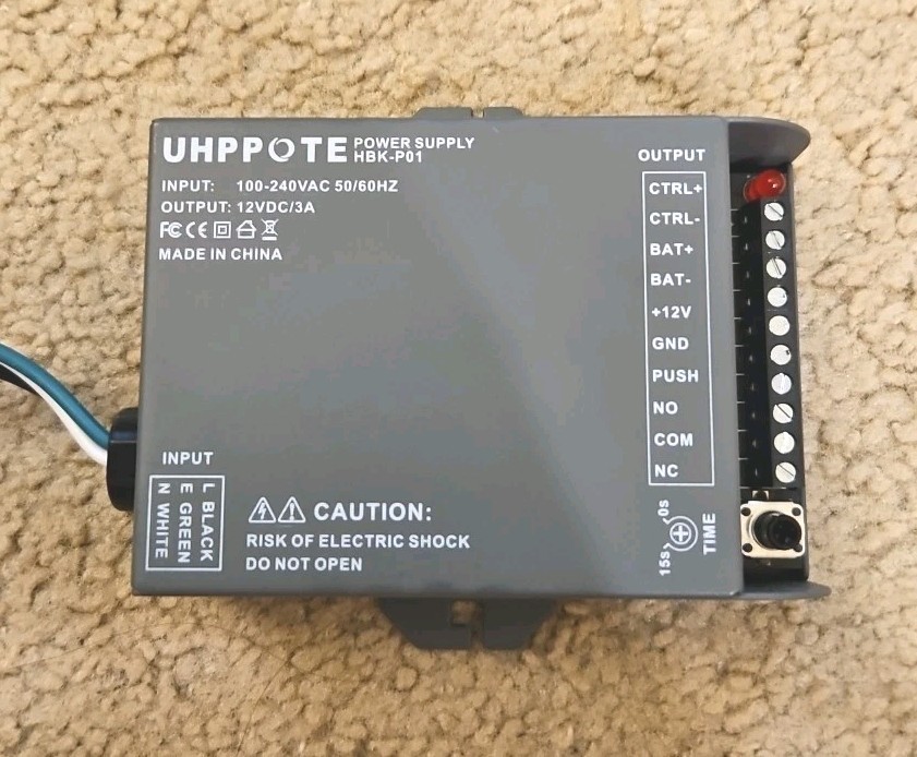 Uhppote Power Supply HBK-P01 Input 100-240VAC 50/60Hz Output 12VDC/3A Gray