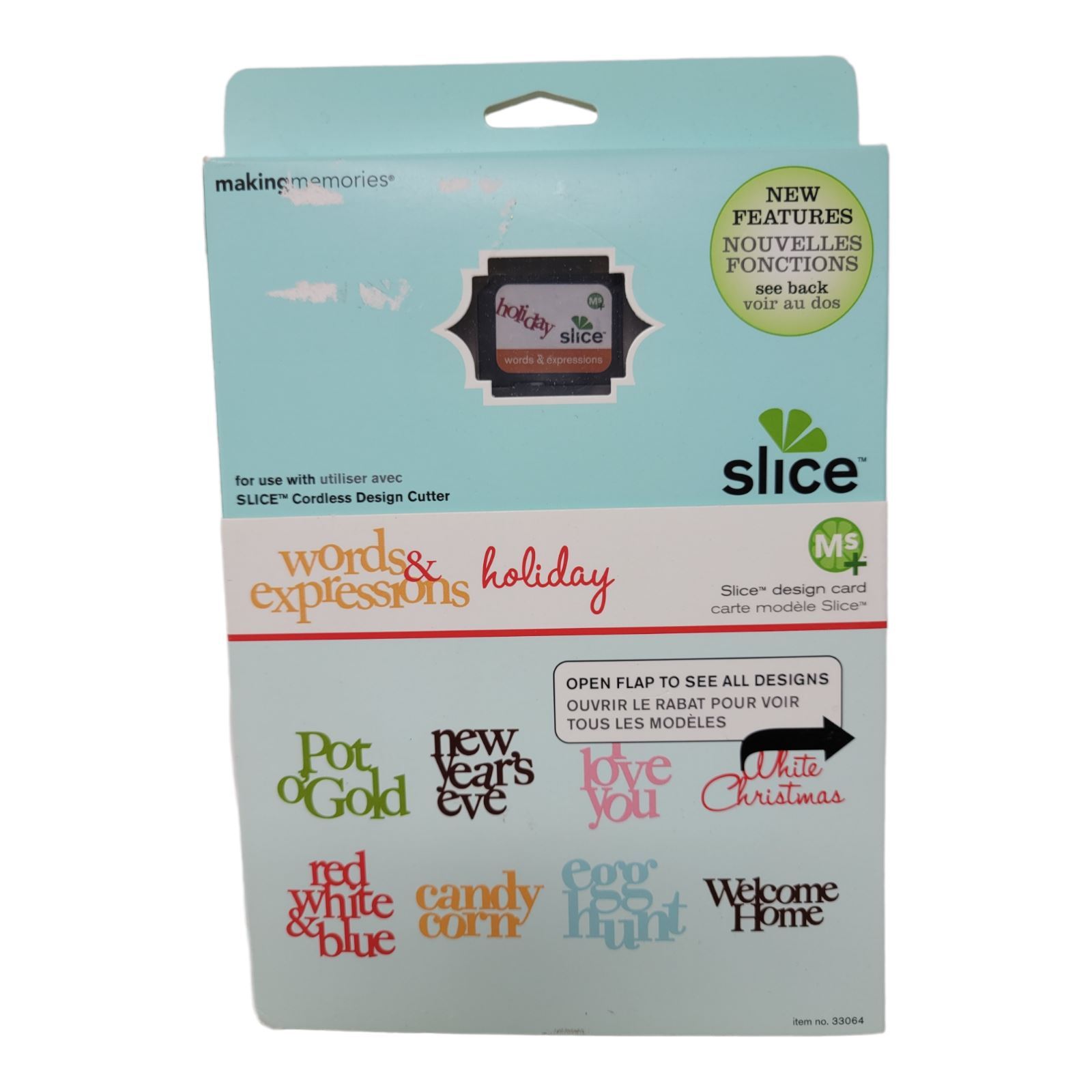 Holiday Words & Expressions Slice Design Cutter Card Craft Artwork Memories NOS
