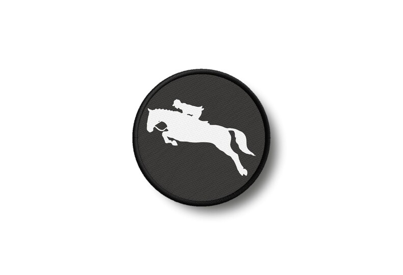 Patch Badge Printed Iron-On Horse Riding Ref2