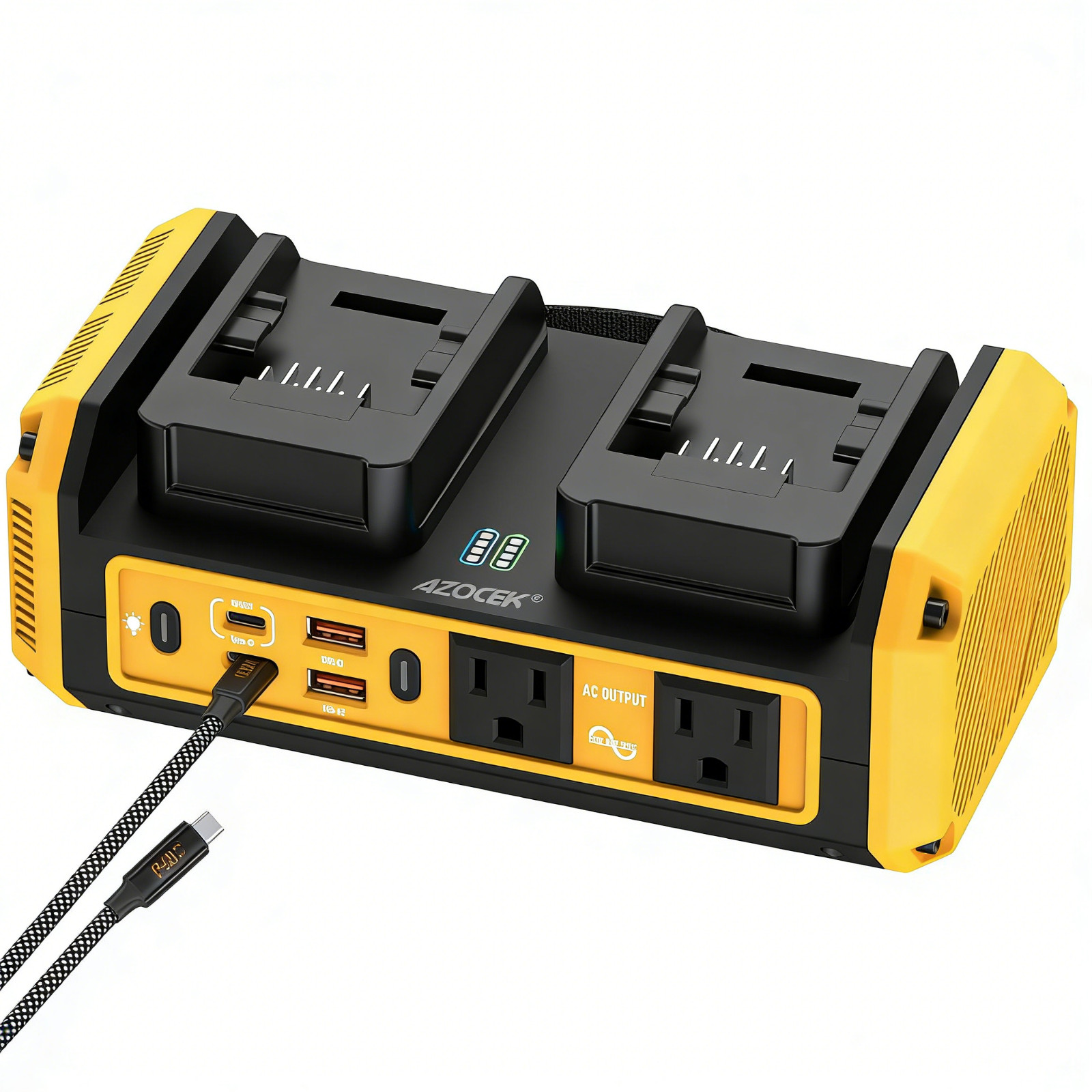 350W Power Inverter Compatible with Dewalt 20V Battery,DC 20V to AC 120V