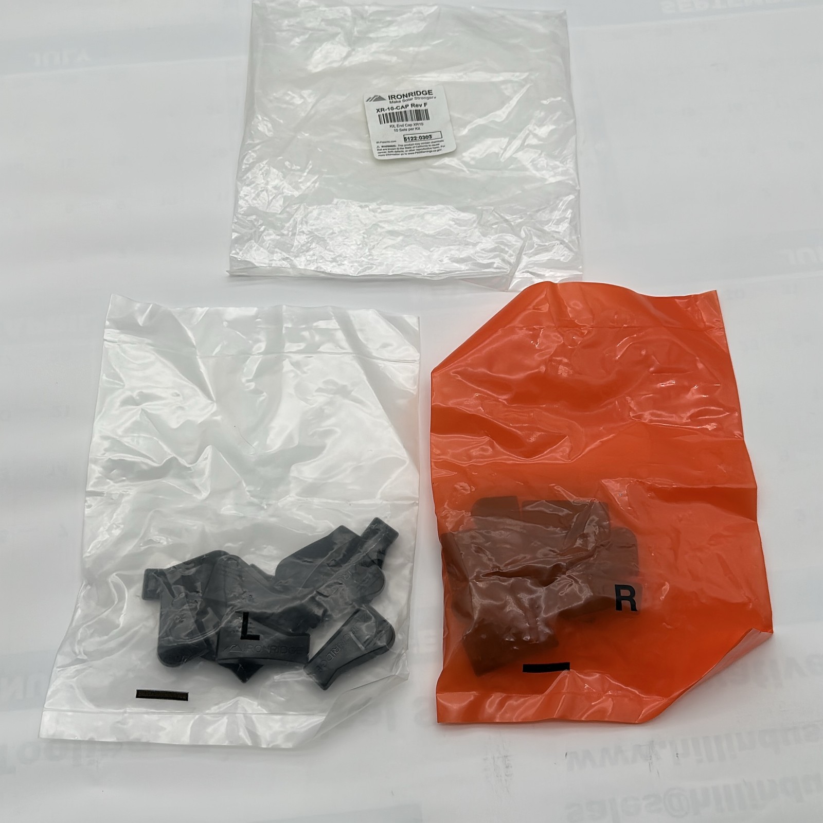 IronRidge XR-10-CAP Rev F Kit End Cap XR10 (10 clips per bag) new