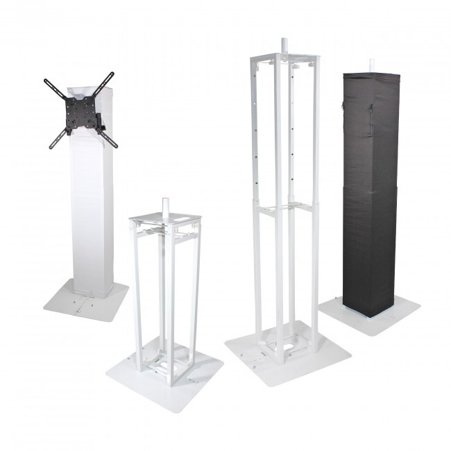 Pro X Flex Totem TV Adjustable Height Totem W/Folding Base Plate, 55" TV Mount