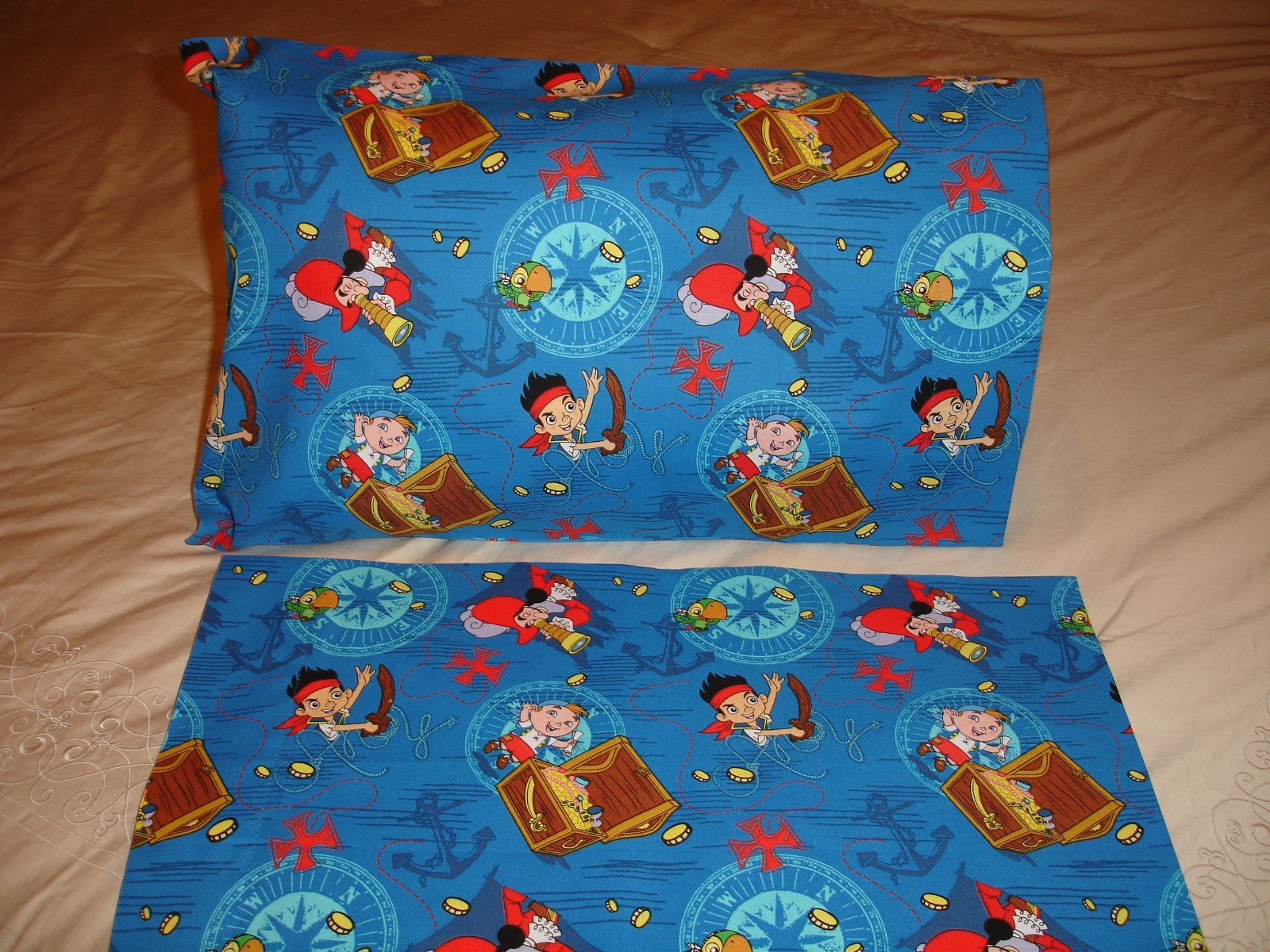 Jake & The Never Land Pirates  Cotton Fabric Toddler/Travel Size Pillowcase (1)