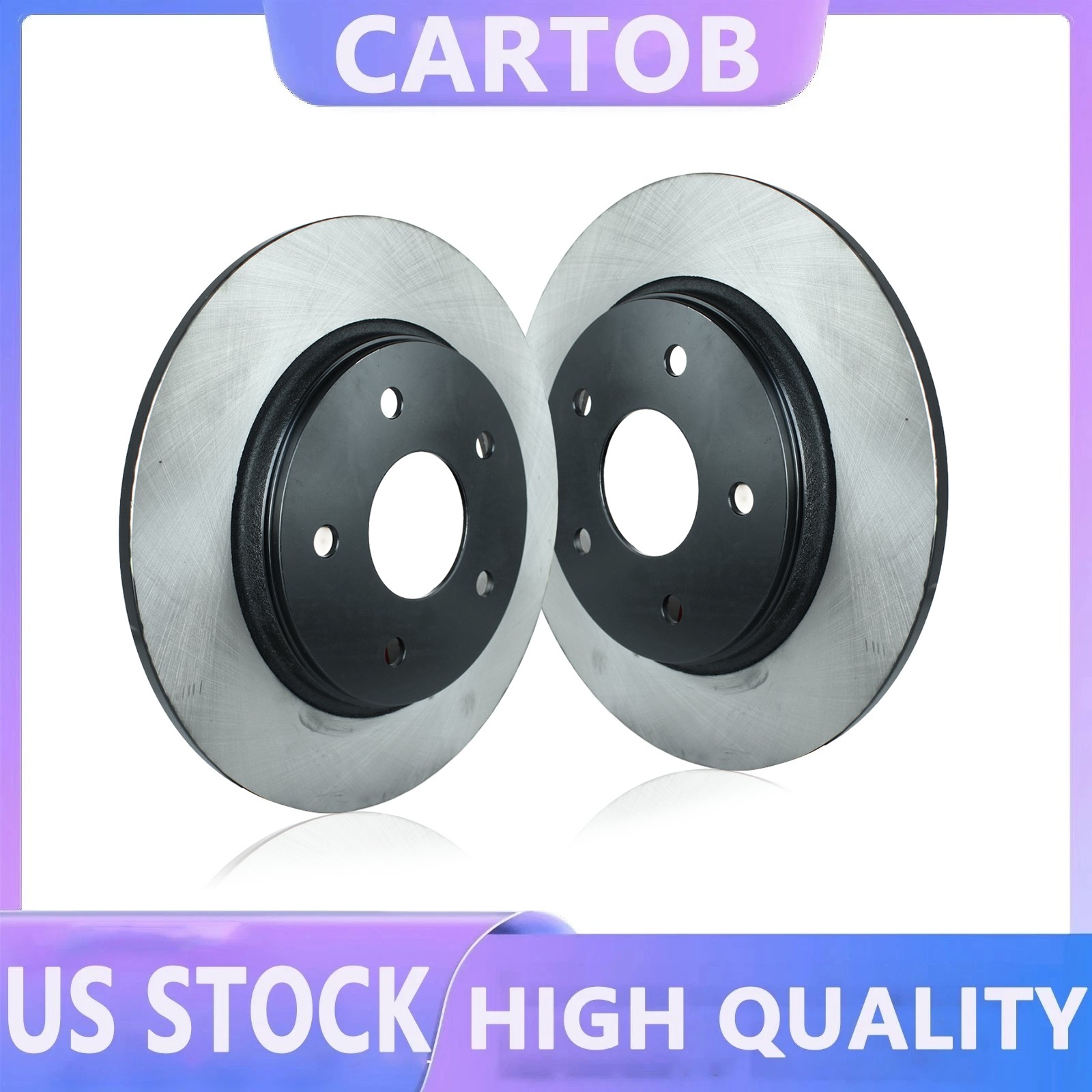 Pair Rear Solid Disc Brake Rotors For Dodge Grand Caravan 2008-2012 4721996AA VW