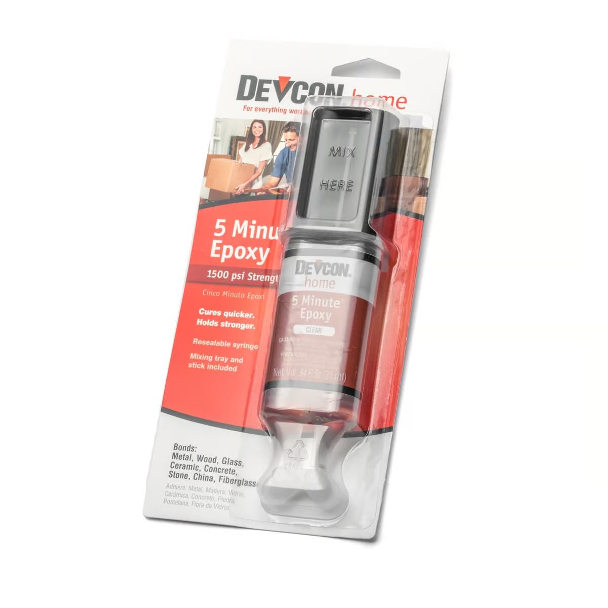 ITW Devcon 20845 High Strength Epoxy Anchoring Adhesive, 1-Pack 1-Pack, Clear