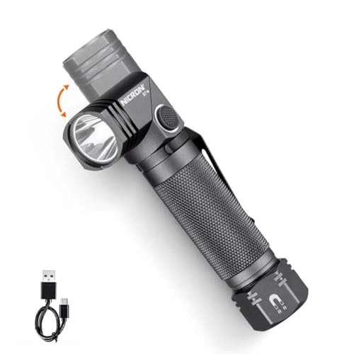1300 Lumens Rechargeable Magnetic Flashlight, 6 Modes LED 90 Degree Flashlight