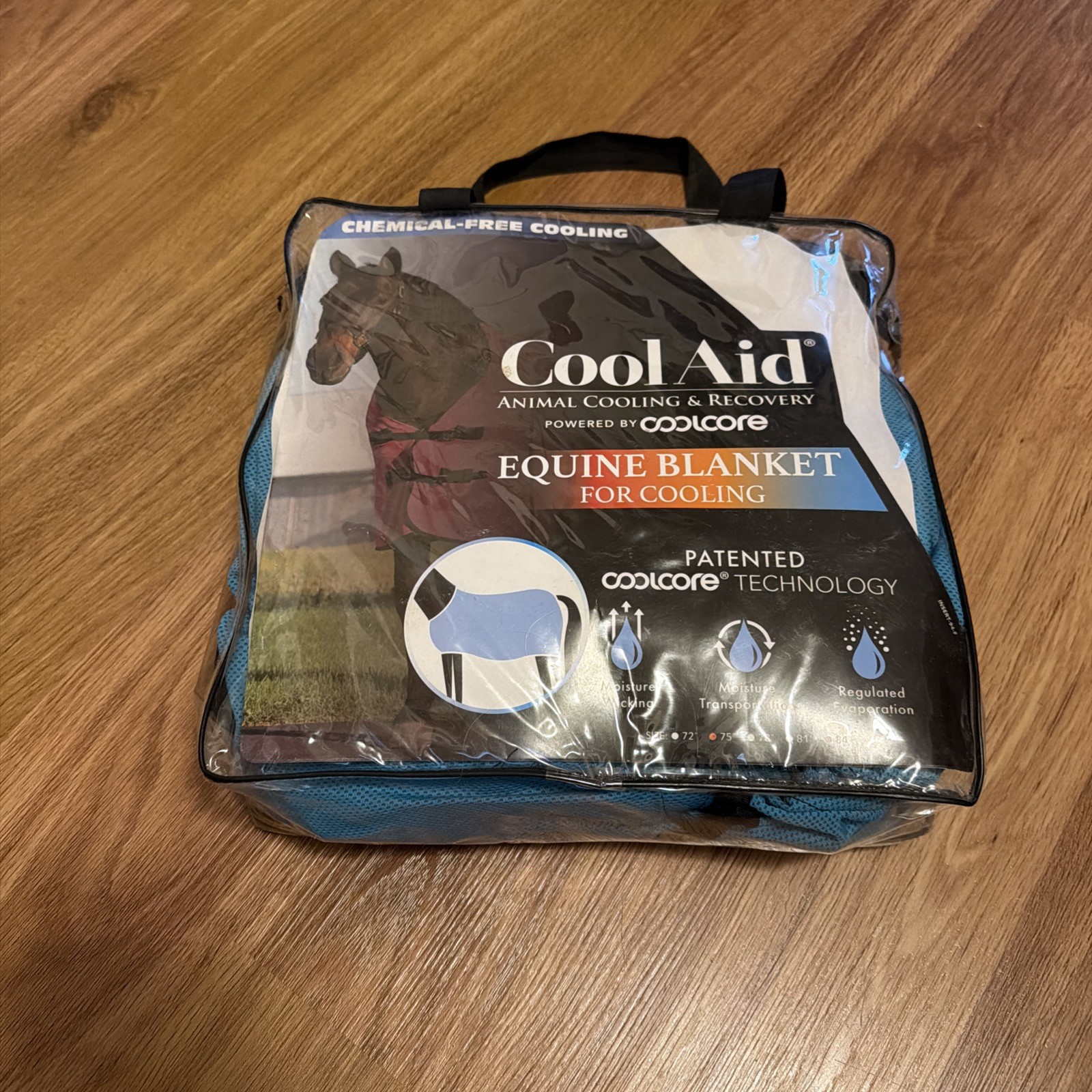 CoolAid 75” Horse Cooling And Recovery Blanket - Patented Coolcore Technology,