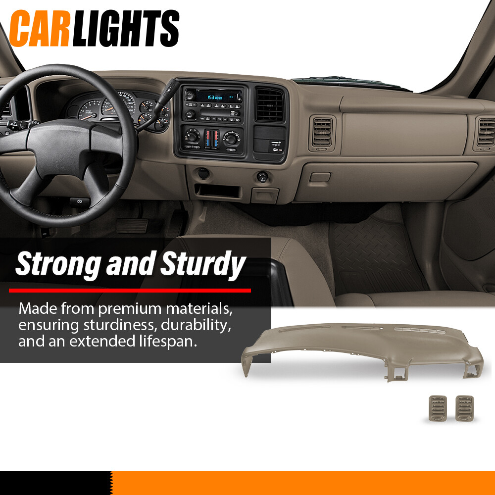 Snap-On Molded Dash Cap Board Light Tan Fits 99-06 Chevy Silverado