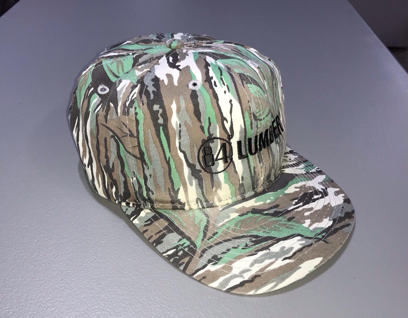 VTG Tree Camo 84 Lumber Yard SnapBack  Fishing Hunting Outdoor Casual Cap