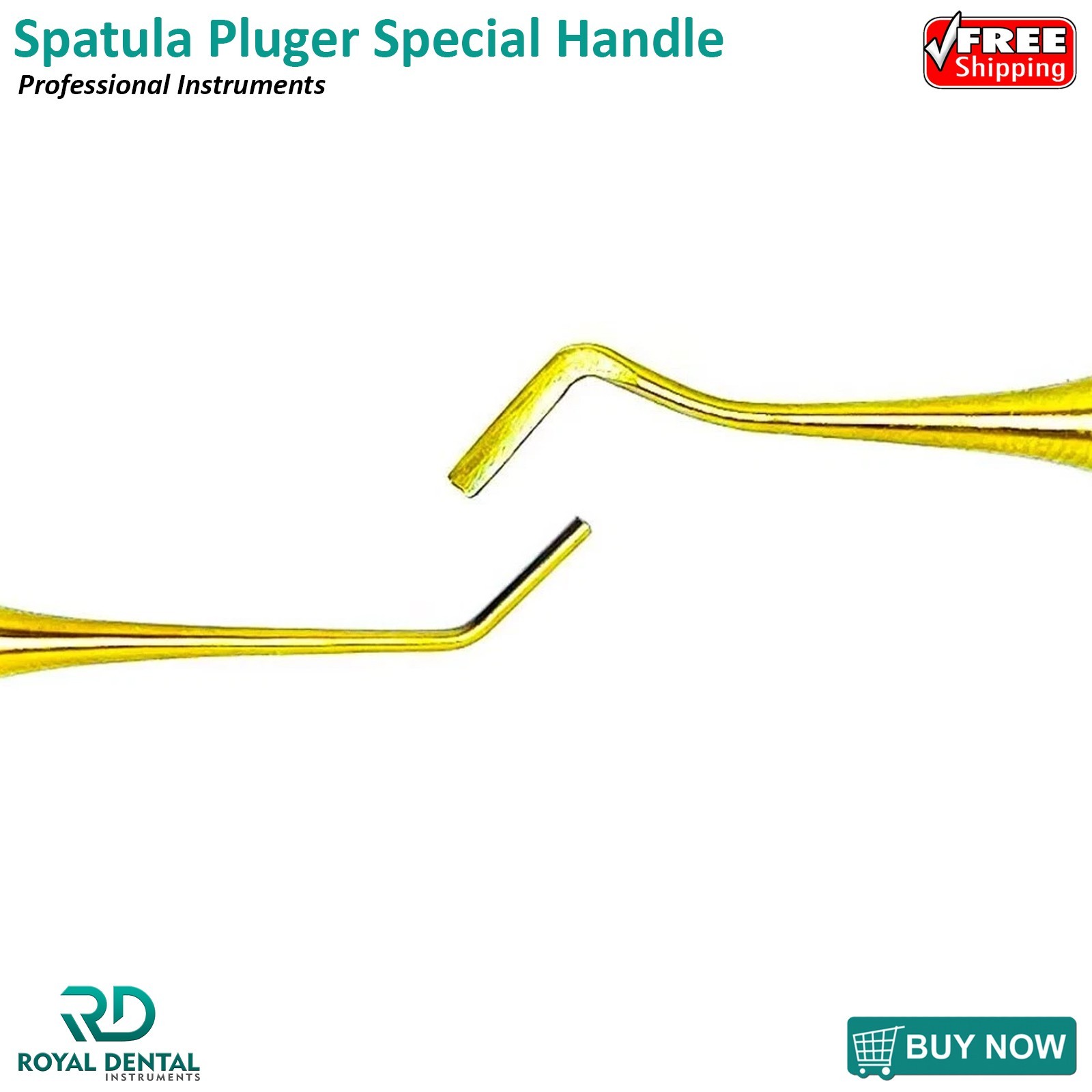 Dental Composite Filling Instruments Spatula & Plugger Titanium Gold Tips
